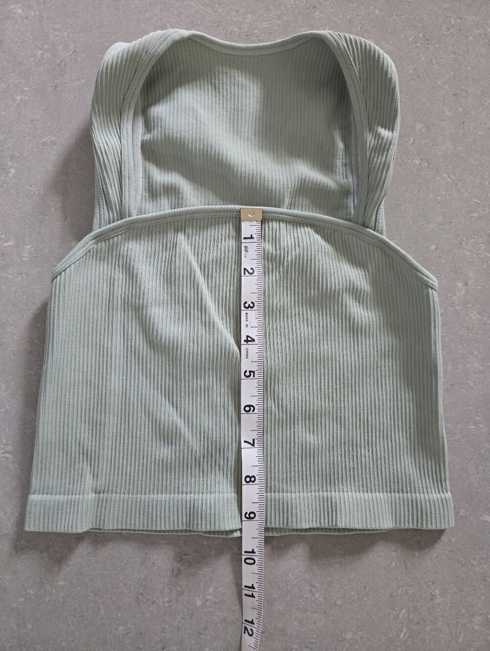 Women's Ribbed Mint Green Crop Tank Top